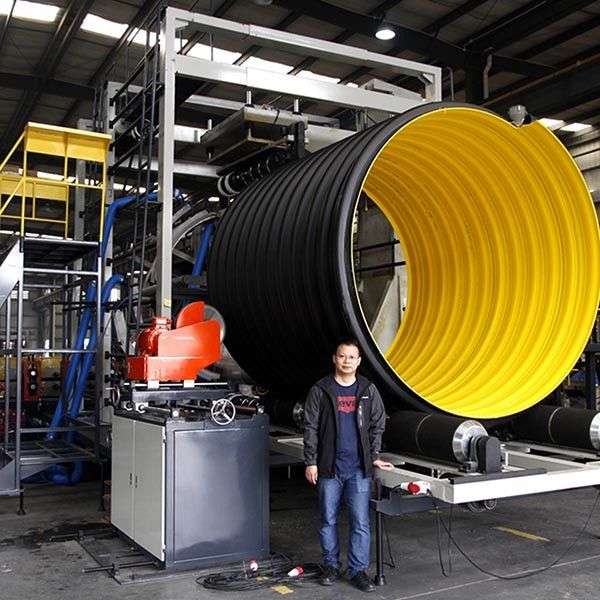 800Mpa ondulati convogliano la linea di produzione struttura a spirale di SRPE 3200 millimetri
